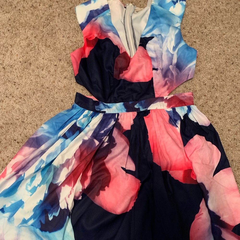 Floral cutout dress